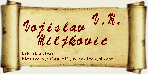 Vojislav Miljković vizit kartica